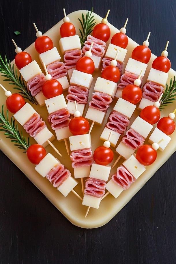 Канапе с ветчиной и сыром