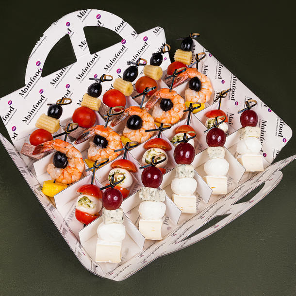 Бокс канапе на шпажке