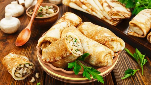 Блинчики с муссом из курицы