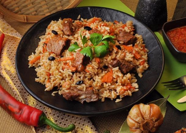 Плов с говядиной в казане